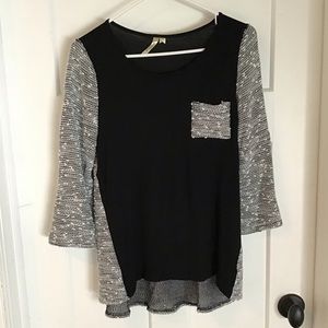 Black and tweed shirt